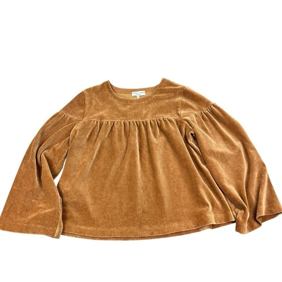 Madewell Texture & Thread Sz XL Corduroy Swing Top Flared Sleeves Boxy Oversized - Picture 1 of 6